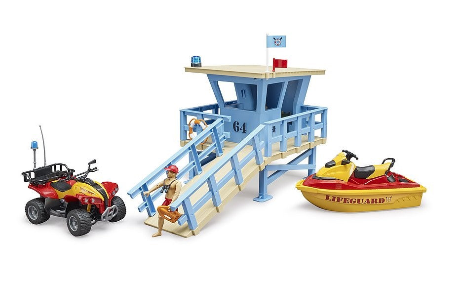 Rettungsschwimmer-Station mit Quad und Jet-Ski