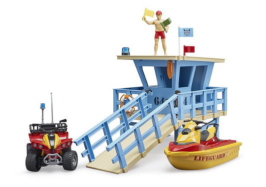 Rettungsschwimmer-Station mit Quad und Jet-Ski