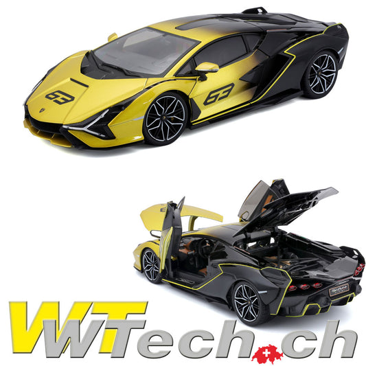 Lamborghini Sian FKP 37 1/18 gelb/schwarz