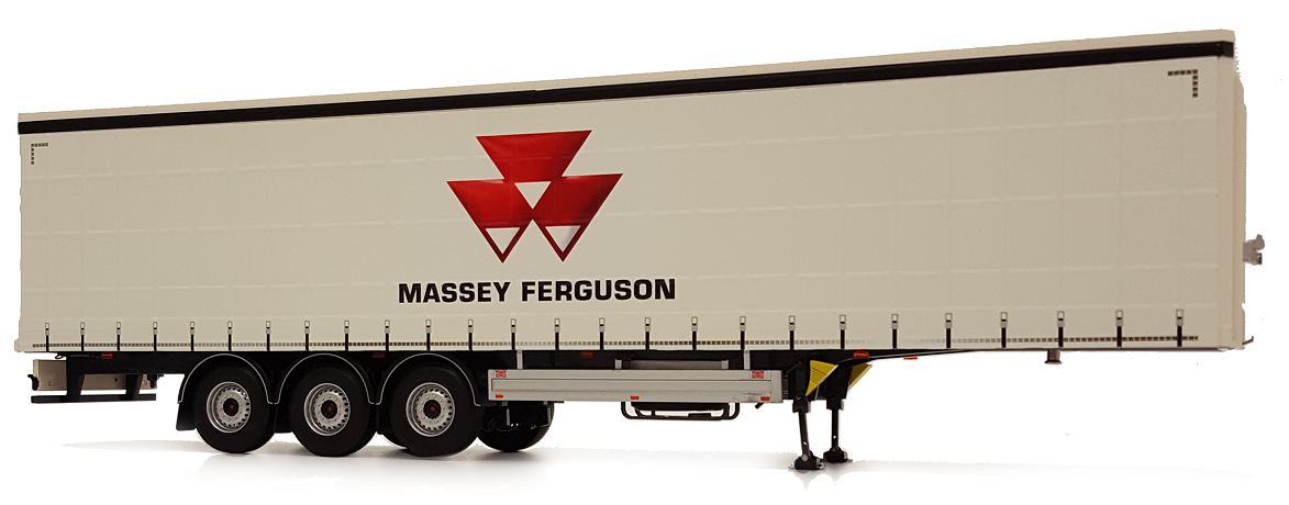 Pacton Planen Auflieger weiß Massey Ferguson design