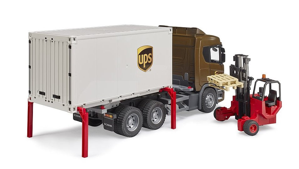 Scania Super 560R UPS Logistik-LWK mit Mitnahmestapler