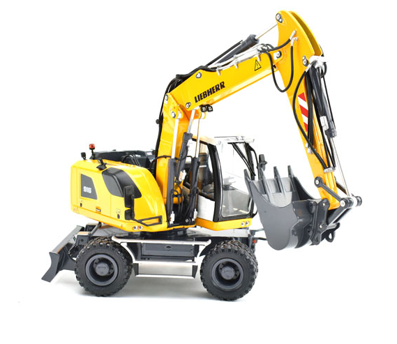 Liebherr A916 Litronic Mobilbagger mit Mitas-Reifen.