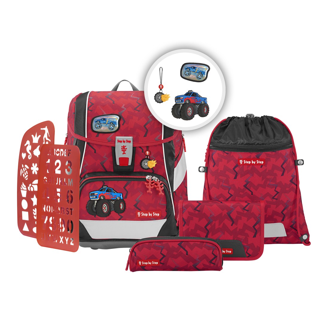 Step by Step 2IN1 PLUS Schulrucksack Schulthek-Set Monster Truck Rocky"
