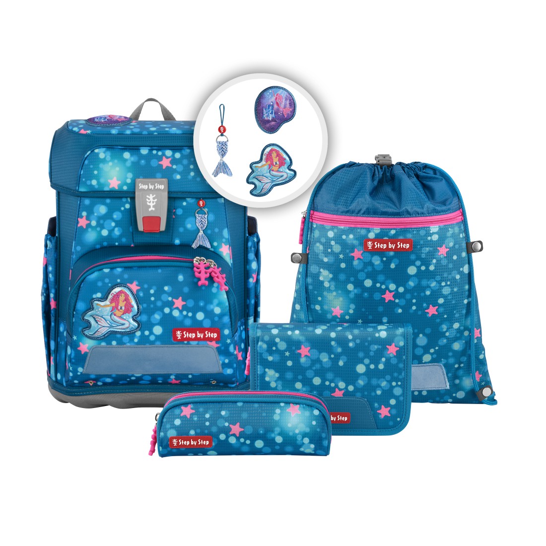 Step by Step CLOUD Schulrucksack Schulthek-Set Mermaid Lola"