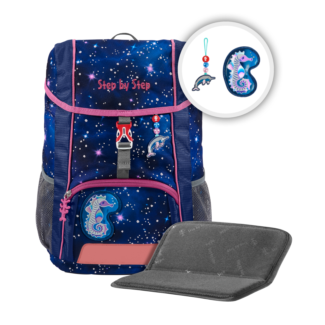 Step by Step JUNIOR KID REFLECT Rucksack-Set Star Seahorse Zoe"