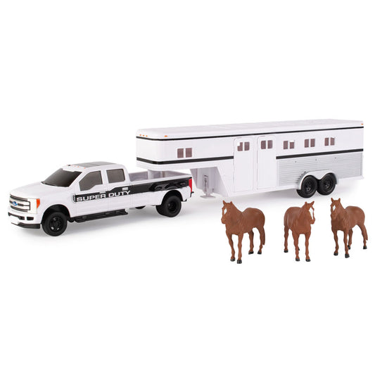 Ford F350 Super Duty mit Gooseneck-Pferdeanhänger + Pferde
