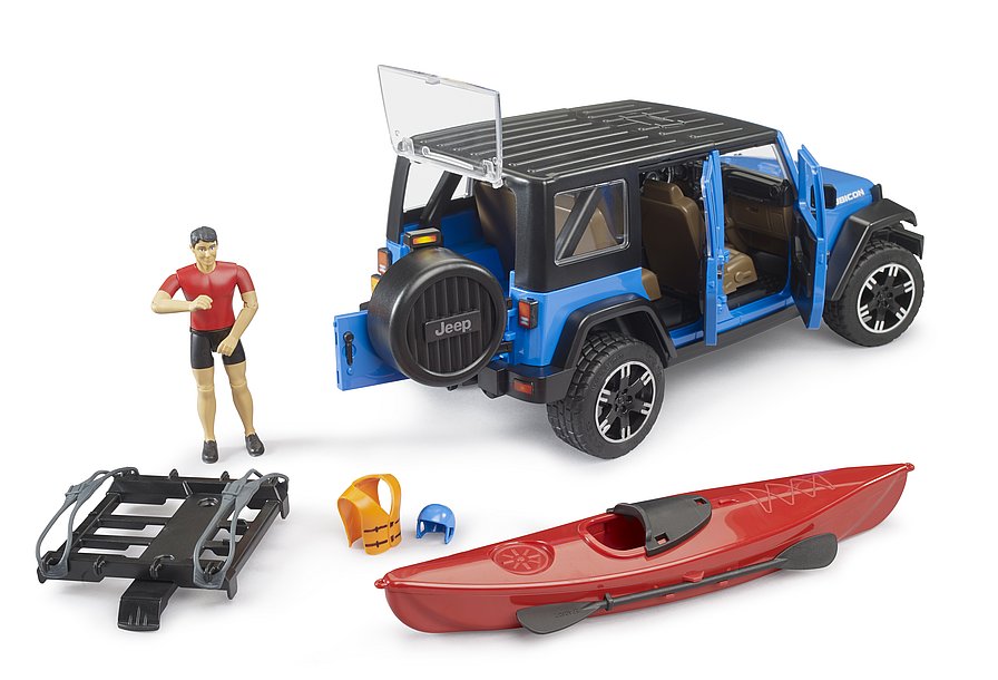 Jeep Wrangler Rubicon mit Kajak und Figur