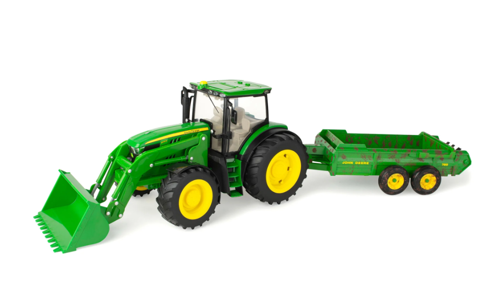 Big Farm John Deere 6210R mit Düngerstreuer