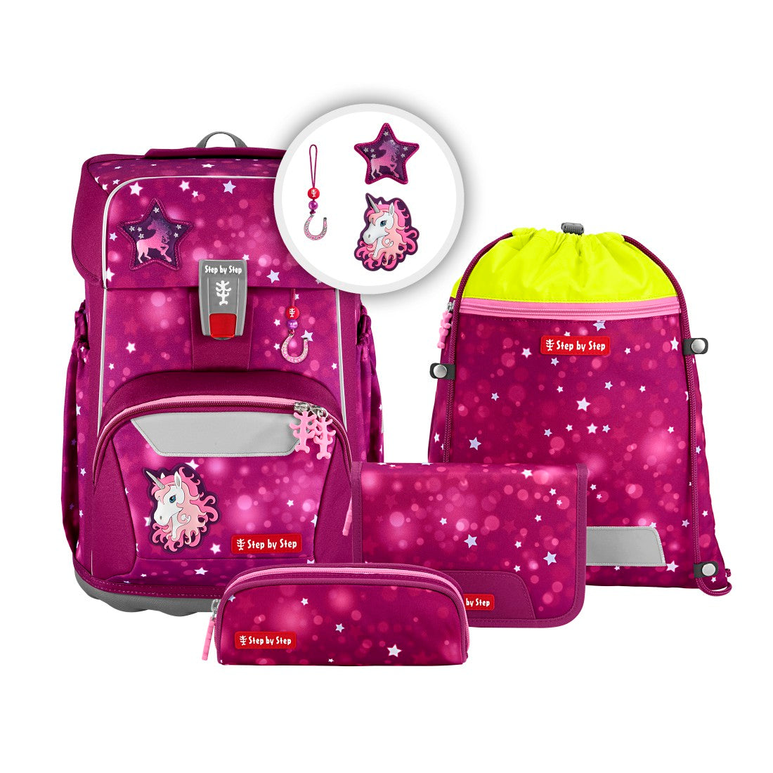 Step by Step GIANT Schulranzen-Set Sweet Unicorn Nuala" 5-teilig"