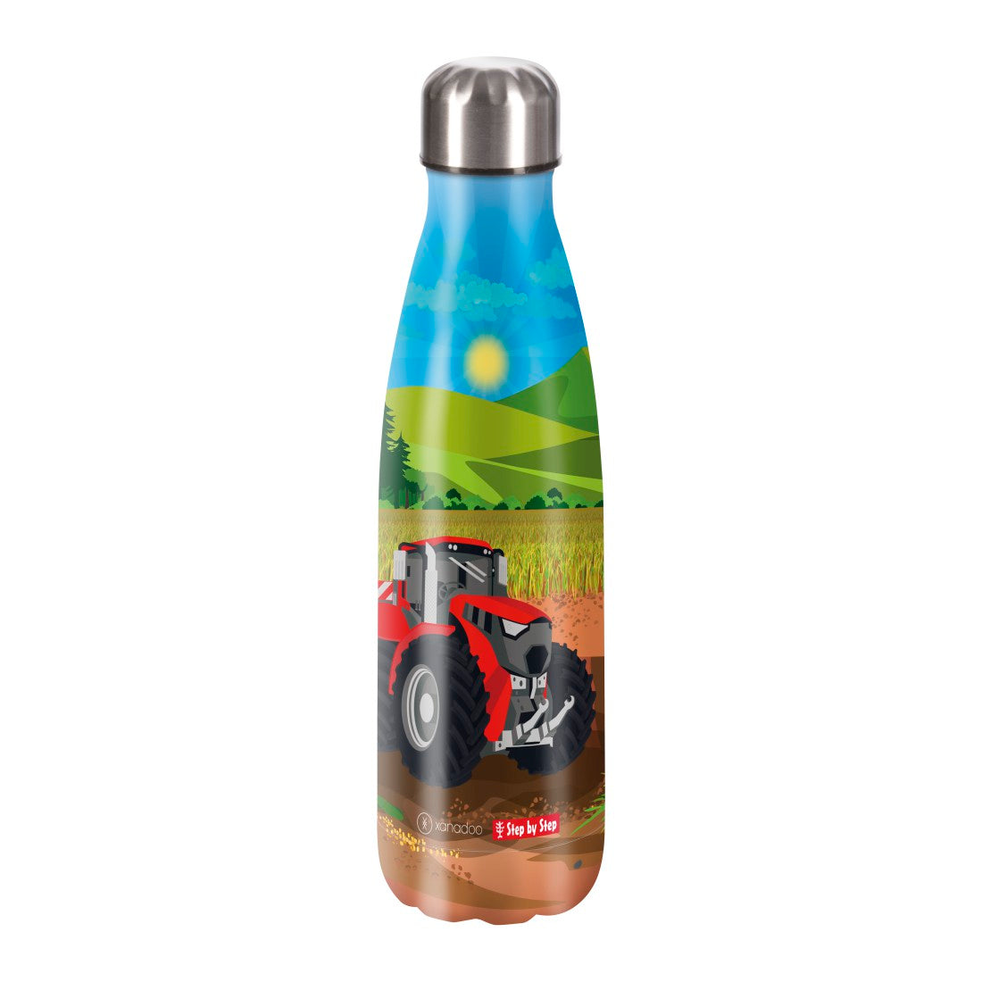 Xanadoo Isolierte Edelstahl-Trinkflasche Tractor Freddy"