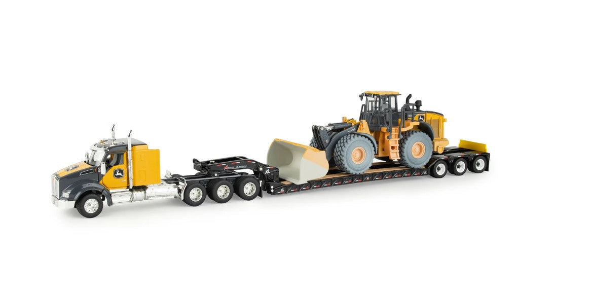 Kenworth T880 Sattelschlepper + Anhänger mit John Deere 904 P-Tier Radlader Prestige Collection