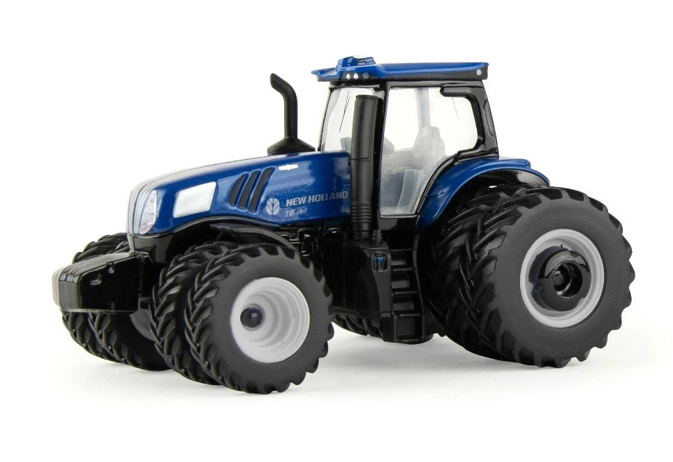 New Holland T8.415 mit Reihenfrucht-Doppelbereifung Prestige Collection