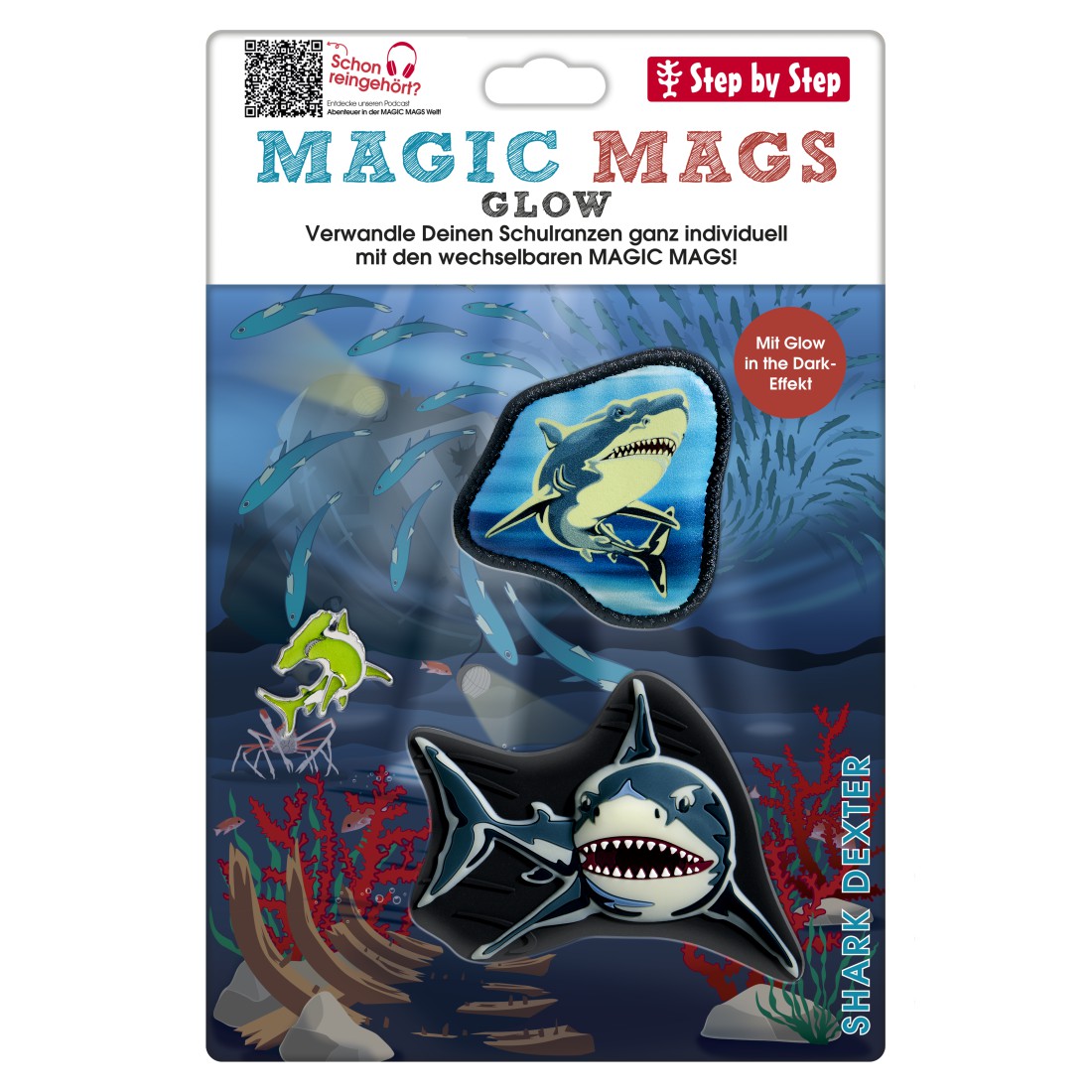 Step by Step MAGIC MAGS GLOW Shark Dexter"