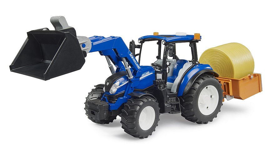 New Holland T5.120 mit Frontlader Ladekasten und Gabeln