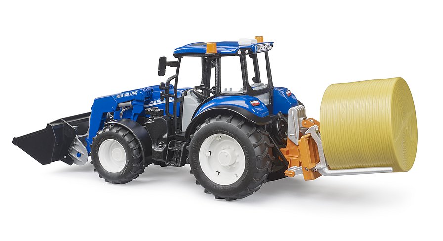 New Holland T5.120 mit Frontlader Ladekasten und Gabeln
