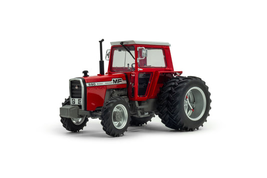 Massey Ferguson 590 4WD mit roter Kabine und Molcon Zwillingsrädern Limited Edition