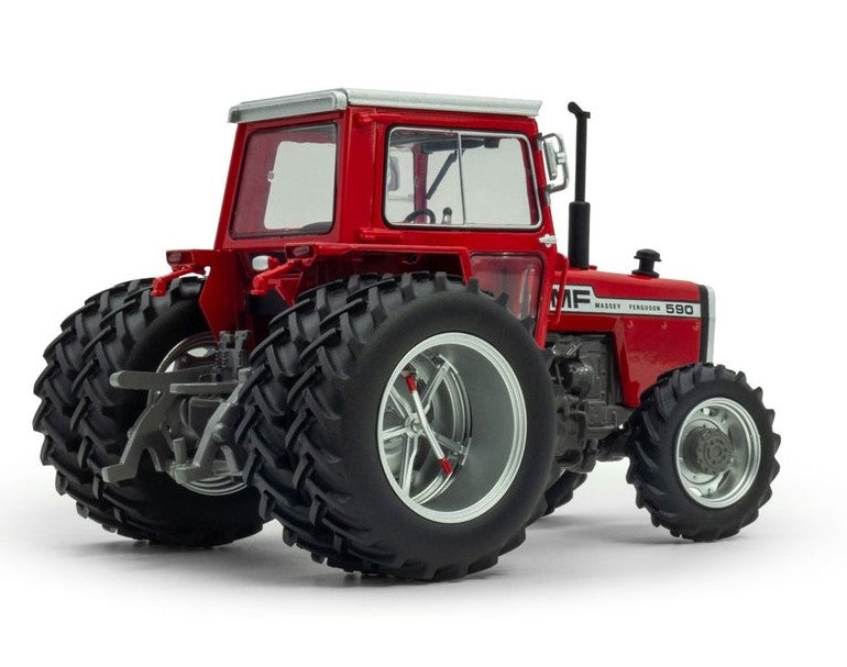 Massey Ferguson 590 4WD mit roter Kabine und Molcon Zwillingsrädern Limited Edition