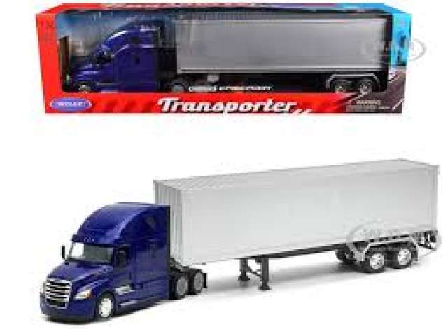 Freightliner Columbia Custom Blau mit silbernem Auflieger