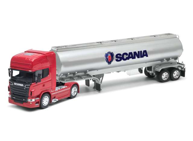 Scania R730 4x2 Rot mit Tankauflieger Silber