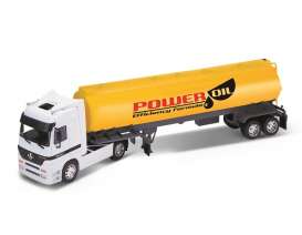 Mercedes-Benz Actros mit Tankauflieger Weiss Gelb