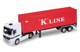 Mercedes-Benz Actros mit Anhänger Weiss Rot