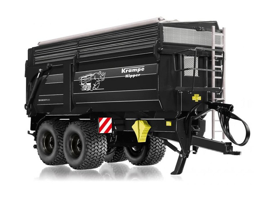 Krampe Big Body 650 mit Silageaufsatz mit Reifenspuren Black Limited Edition