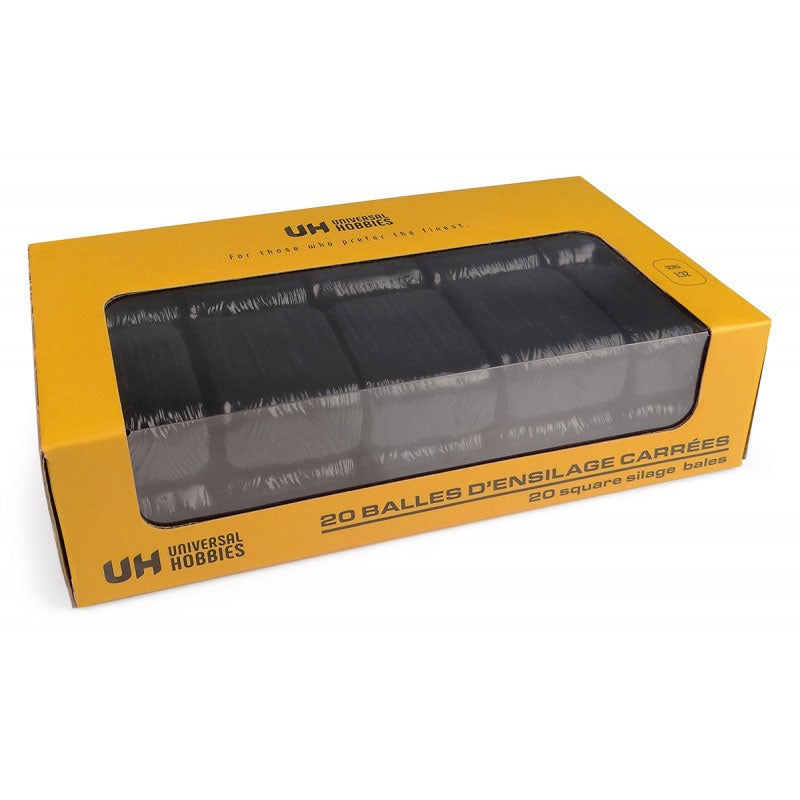 Pack 20 quadratische Silageballen Schwarz