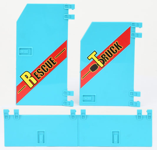 Seitenklappen rechts türkis