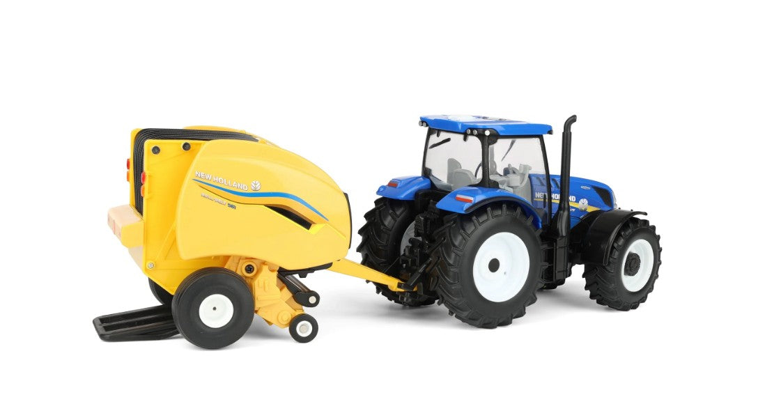 New Holland T6.175 mit Rundballenpresse