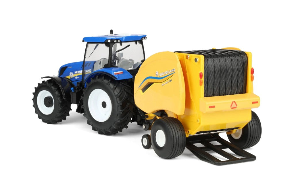 New Holland T6.175 mit Rundballenpresse