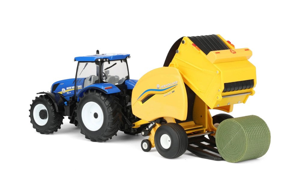 New Holland T6.175 mit Rundballenpresse