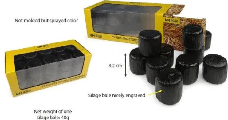 Packung mit 20 Silage Rundballen Schwarz