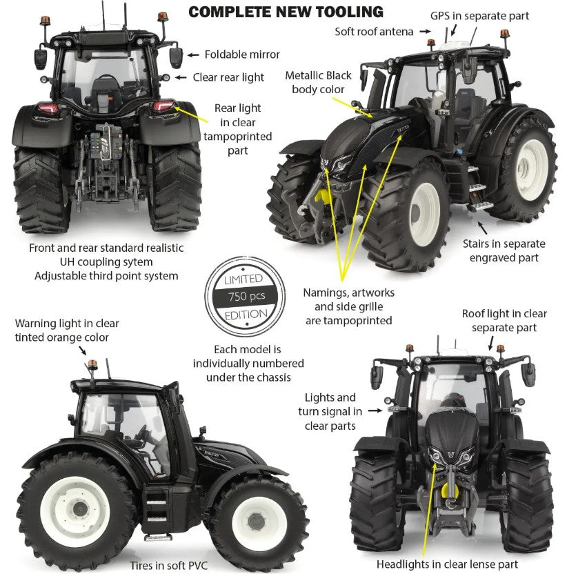 Valtra N175 Black Metallic Traktor Limitiertes Modell