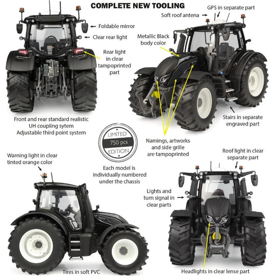 Valtra N175 Black Metallic Traktor Limitiertes Modell