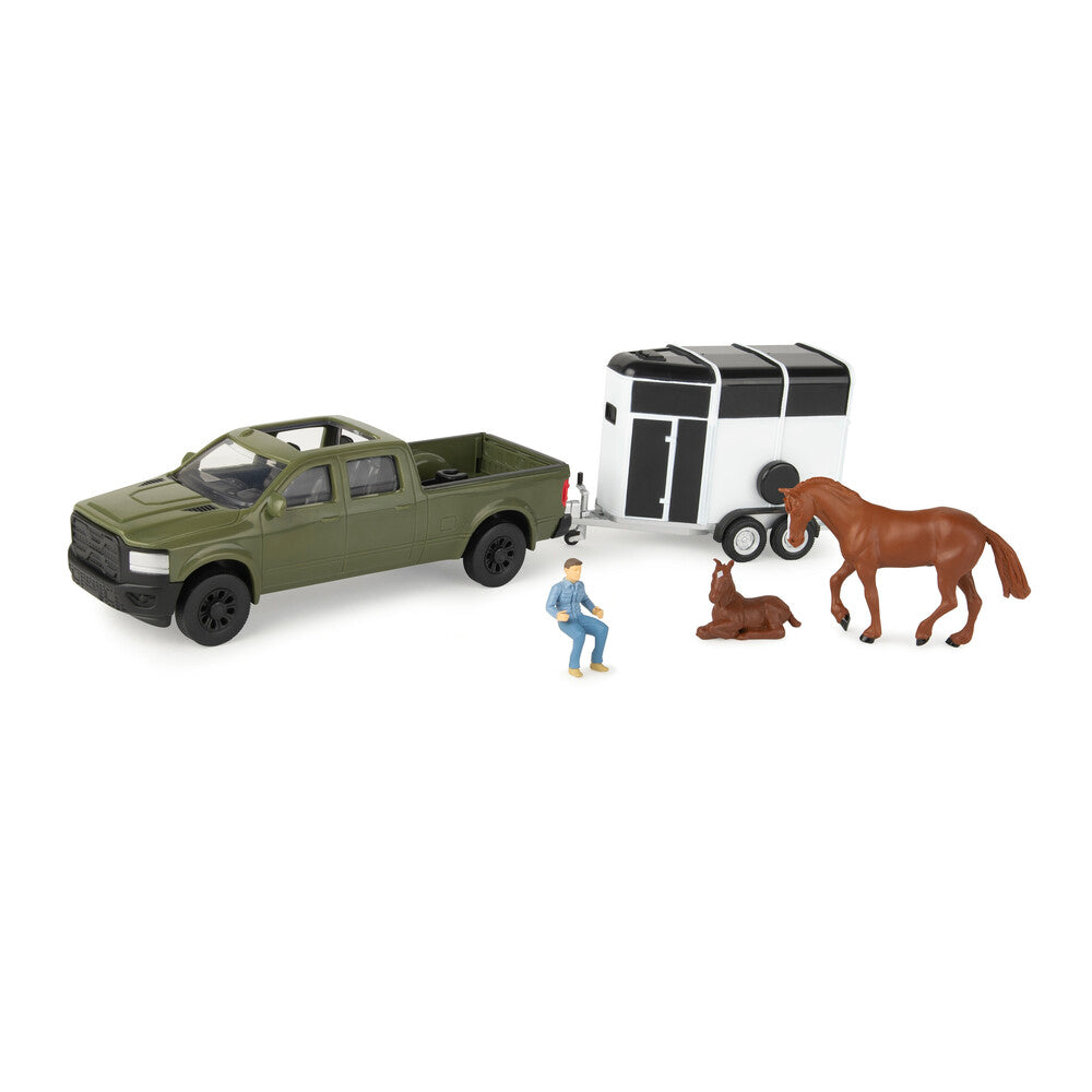 Pickup Truck mit Pferdeanhänger Set