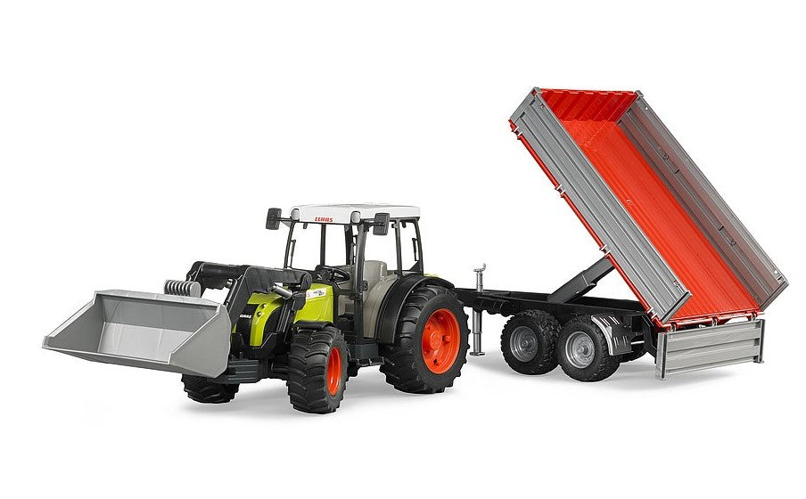 Claas Nectis 267 F mit Frontlader und Bordwandanhänger