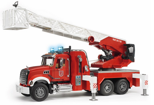 MACK GRANITE Feuerwehr m. Leiter und Wasserpumpe