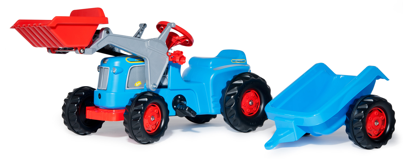 Kiddy Classic Lader + Anhänger blau/rot