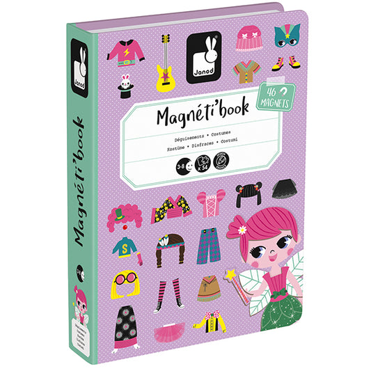 Magnetbuch Kostüme für Mädchen 46 Magnete und 8 Karten