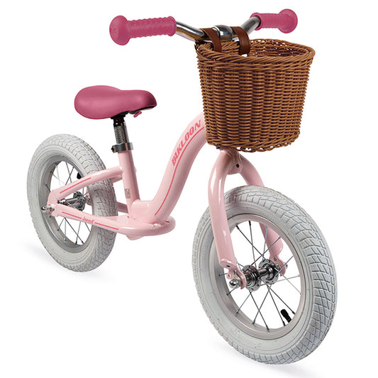Vintage Bikloon Laufrad rosa mit Lenkertasche