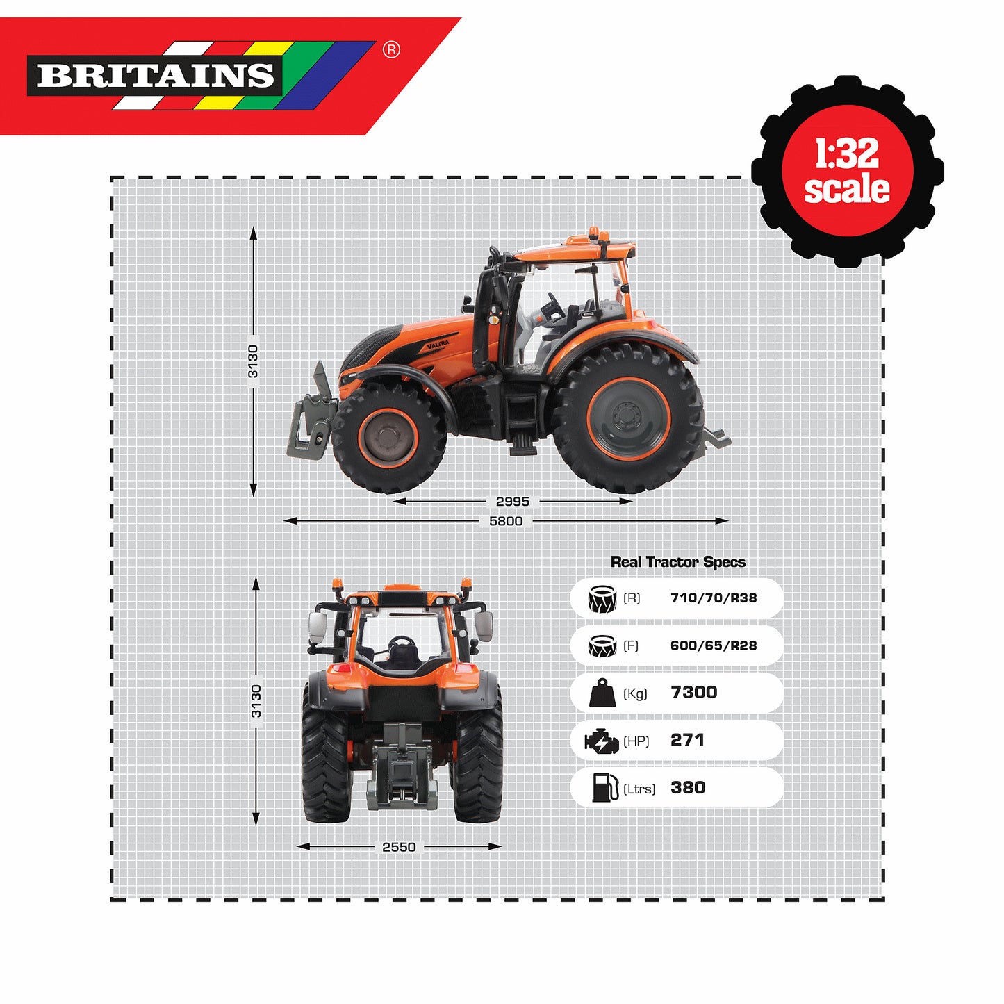 Valtra T 254 Orange Metallic