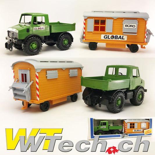 Unimog mit Bauwagen