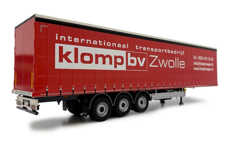 Pacton-Curtainsider-Anhänger im Design von Klomp Transport BV