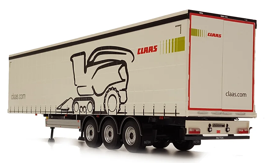 Pacton-Planenanhänger im Claas-Design