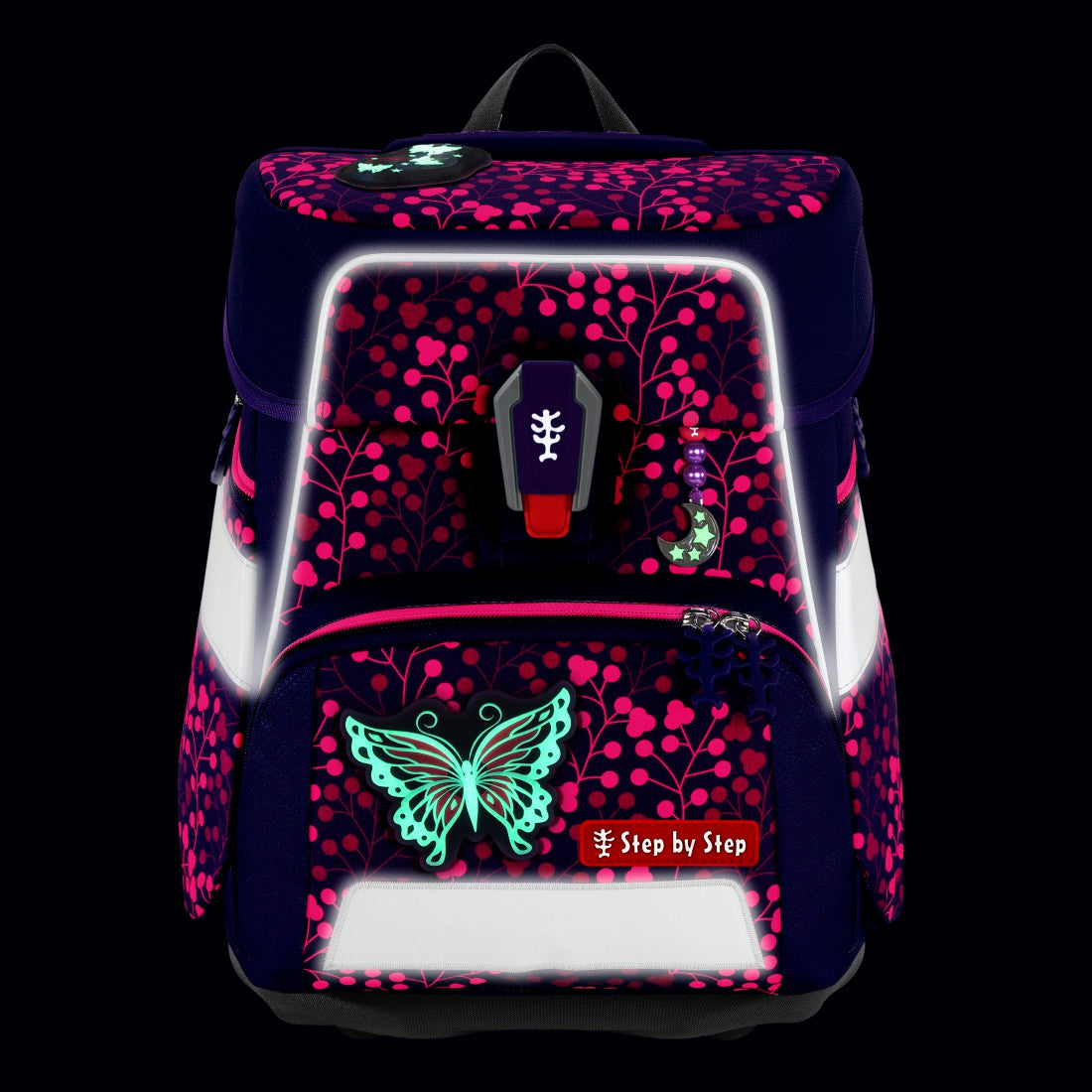 Step by Step SPACE SHINE Schulranzen-Set Butterfly Night Ina"