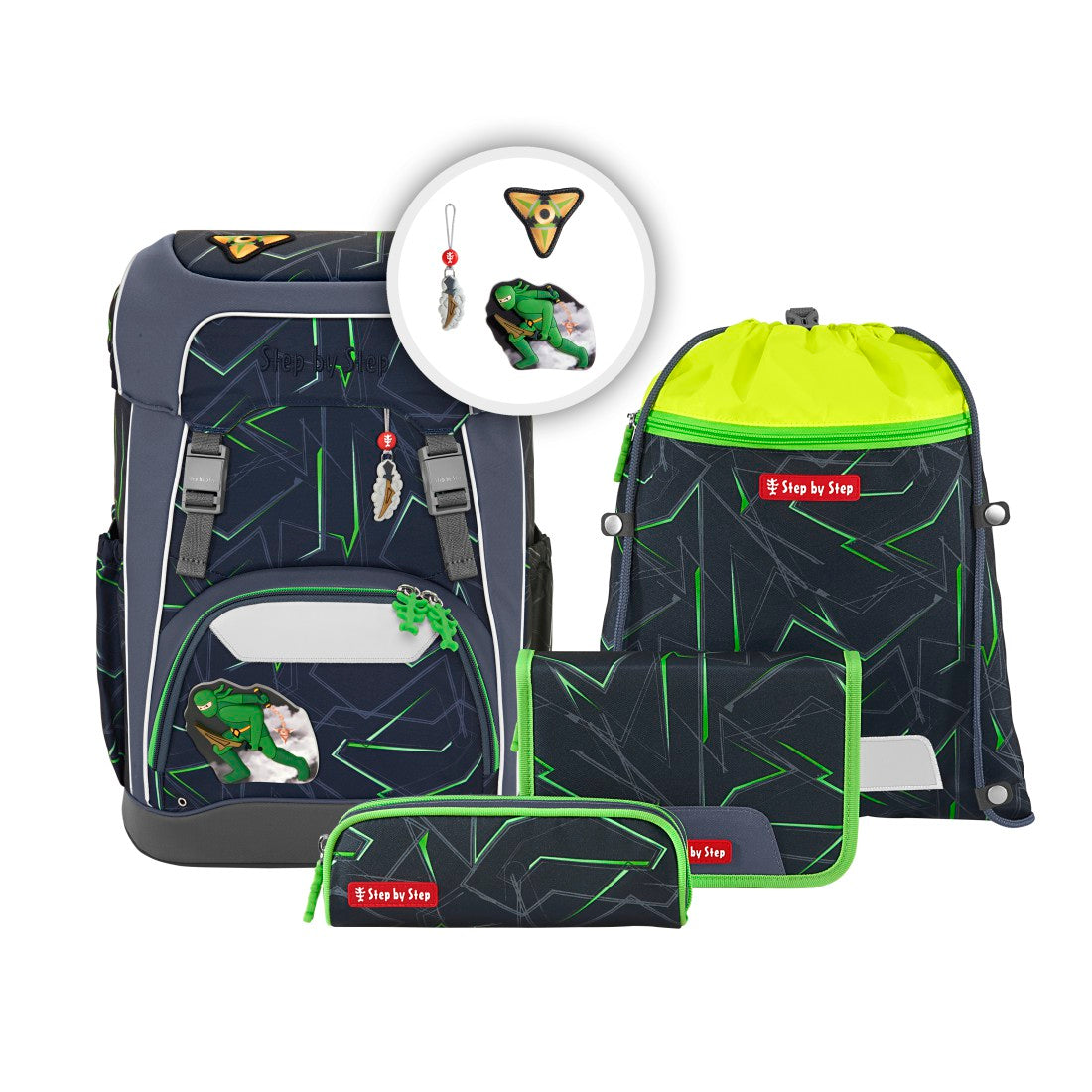 Step by Step GIANT Schulrucksack-Set Ninja Kimo"