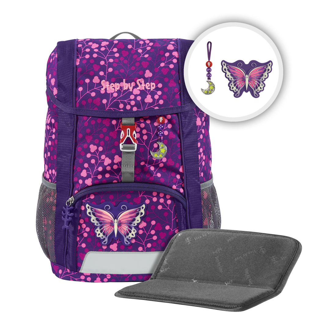 Step by Step JUNIOR KID SHINE Rucksack-Set Butterfly Night Ina"