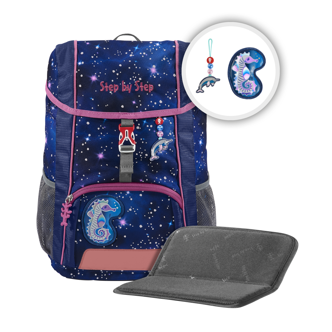 Step by Step JUNIOR KID REFLECT Rucksack-Set Star Seahorse Zoe"