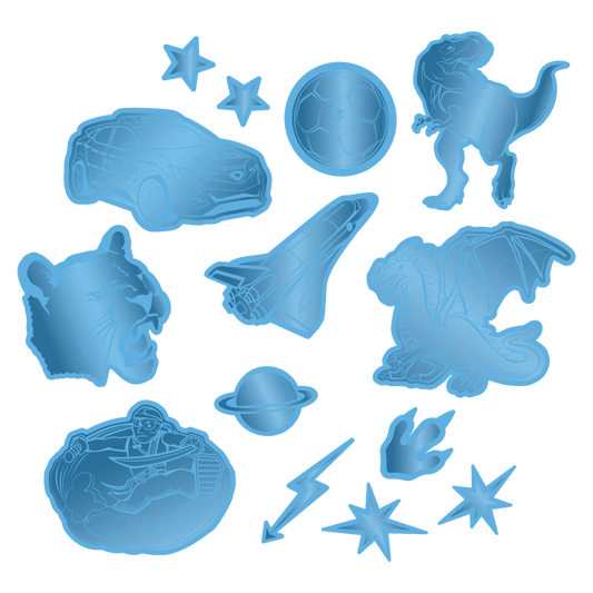 Step by Step Reflektierendes Sticker-Set Blau"