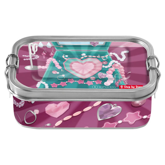 Xanadoo Edelstahl-Lunchbox Glitter Heart Hazle"